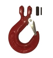 G80 Clevis sling hook with latch 8mm chain - WLL 2T