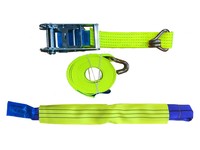 5m 5000kg BF Hi Vis Yellow Car Recovery Strap  with hook end (including soft link strap)